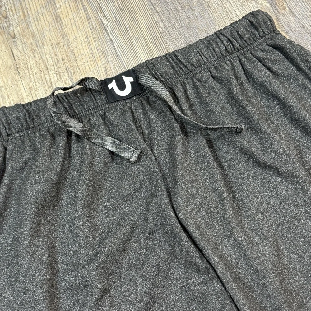 True Religion Loungewear‎ Jogger Pajama Pants Small Gray Logo Lighweight Stretch